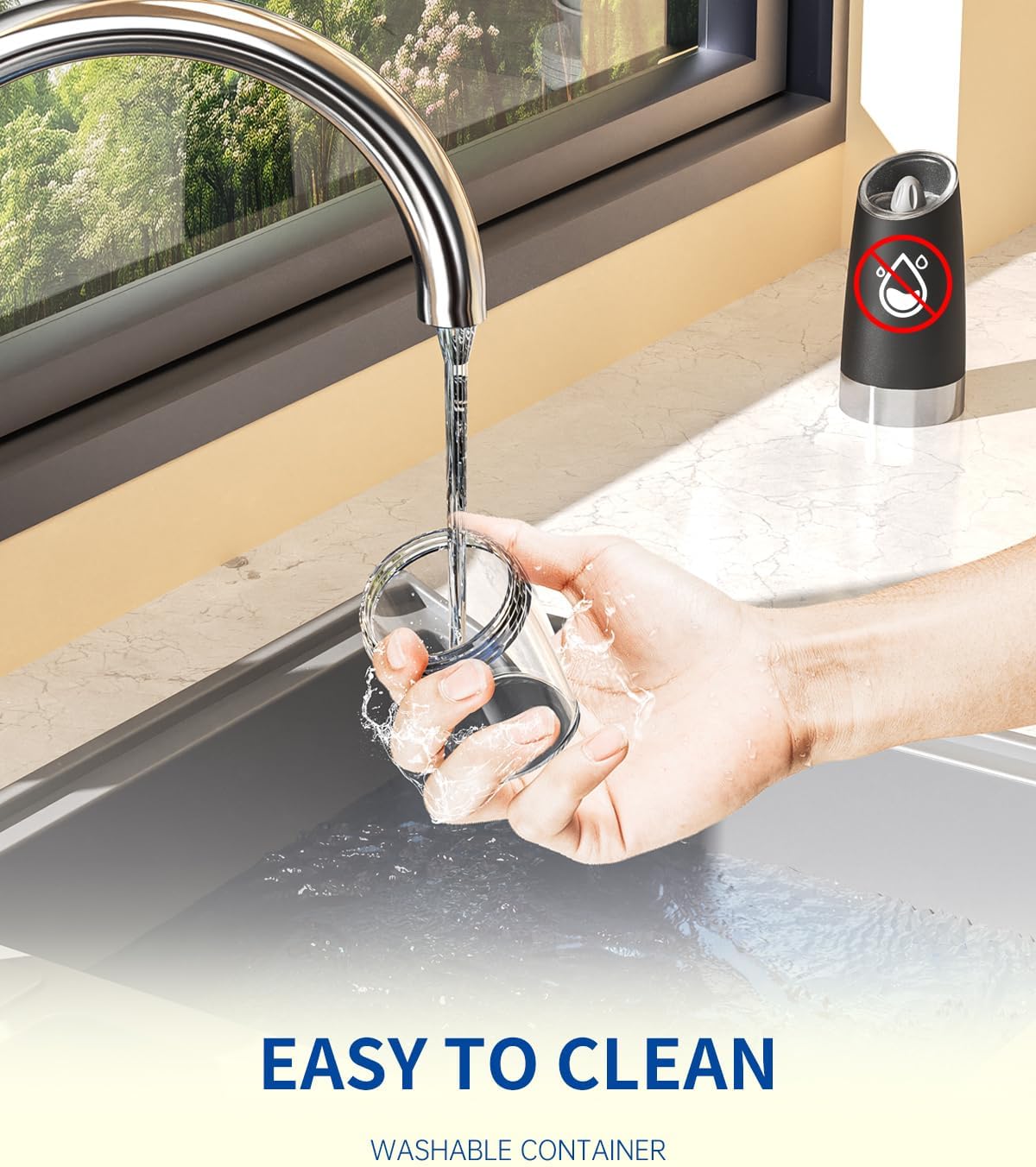 CIRCLE JOY Gravity Electric Salt and Pepper Grinder Set Automatic Salt and Pepper Grinder Set with LED Light, Battery Operated, Adjustable Coarseness, Large Capacity, for Home Kitchen BBQ