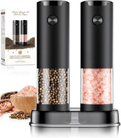 Electric Salt and Pepper Grinder Set Automatic Battery Pepper Mill Shakers Adjustable Coarseness Upgraded Larger Capacity with Led Home and Kitchen Appliances for New House Warming Gifts
