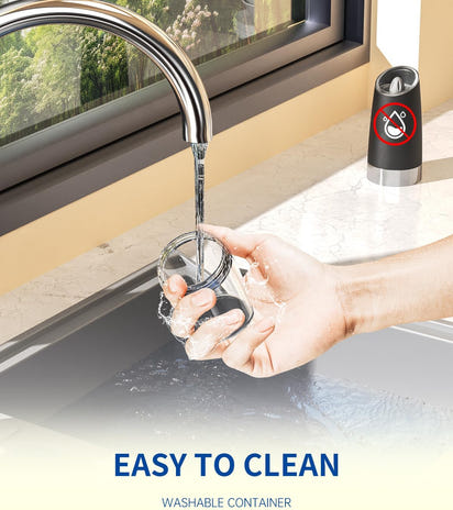 CIRCLE JOY Gravity Electric Salt and Pepper Grinder Set Automatic Salt and Pepper Grinder Set with LED Light, Battery Operated, Adjustable Coarseness, Large Capacity, for Home Kitchen BBQ