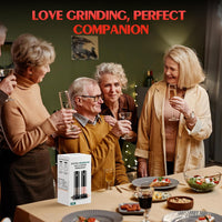 Electric Salt and Pepper Grinder Set Automatic Battery Pepper Mill Shakers Adjustable Coarseness Upgraded Larger Capacity with Led Home and Kitchen Appliances for New House Warming Gifts